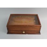 A Late 19th Century Mahogany Counter Top Sewing Needle Box for H Milwards and Sons, with Base