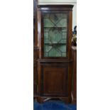 A Mahogany Double Freestanding Corner Cabinet