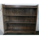 A Mid 20th Century Oak Four Shelf Bookcase, 91cms Wide.