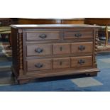 A Modern Mahogany Chest of Two Short and Two Long Drawers with Barley Twist Pilasters