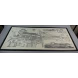 A Framed Limited Edition Reprint, Plan of Edinburgh, By Andrew Johnston No 161/500 104cms Wide