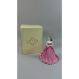 A Coalport Ruby Anniversary Figure with Box