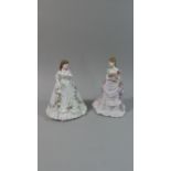 A Royal Doulton Splendour at Court Limited Edition Figure Together with a Royal Worcester Queen of