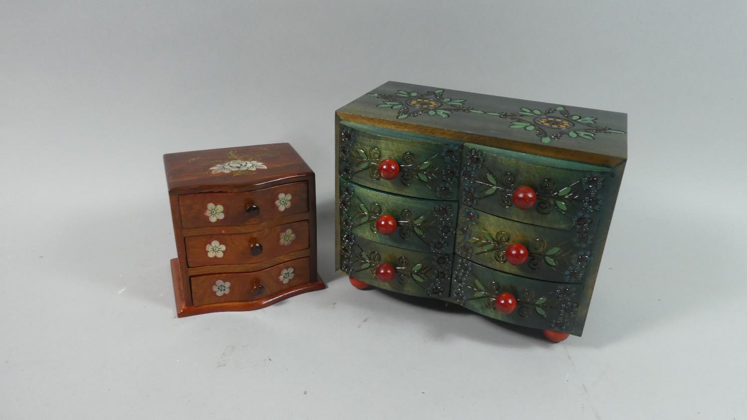 Two Modern Wooden Jewellery Boxes