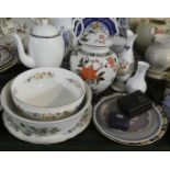 A Tray of Contemporary Ceramics to Include Wedgwood, Royal Doulton, Aynsley, James Kent etc