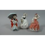 A Royal Doulton Miss Muffet, Coalport Susan and Coalport Andrea