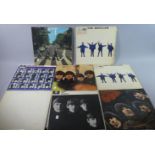 A Collection of Beatles LP's to Include Help, Revolver, Abbey Road, Rubber Soul, White Album, Hard