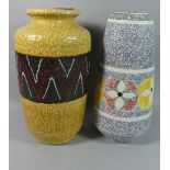 Two Mid 20th Century Glazed Ceramic Vases, 40cm high
