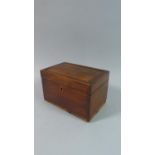 A 19th Century Mahogany Two Division Tea Caddy For Restoration, 18cm Wide