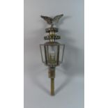 A French Style Wall Mounting Hexagonal Brass Wall Light With Eagle Finial, 68cm High