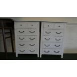 A Pair of Modern Bedroom Bedroom Chests of Two Short and Four Long Drawers, Each 60cm Wide
