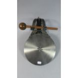 A Modern Wall Hanging Metal Gong and Clapper, 21cm Diameter