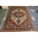 A Fine Hand Made Heriz Carpet, 251cm x 164cm