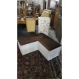 A Corner Loom Box Stool and a Five Drawer Unit