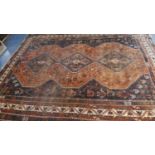 An Antique Persian Handmade Qashqai Carpet, 311cm x 243cm