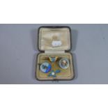 Four Silver and Enamelled Items to Include Two Brooches and Two Pendants
