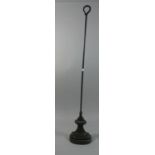 A Tall Victorian Cast Iron Door Porter Inscribed No.4, 92cm High