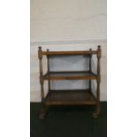 An Edwardian Oak Three Tier Trolley, 61cm Long