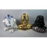 A Collection of Three Star Wars Novelty Biscuit Barrels