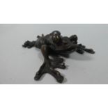 A Bronze Study of a Frog, 19cm Long