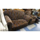A Two Seater Settee and Matching Arm Chair