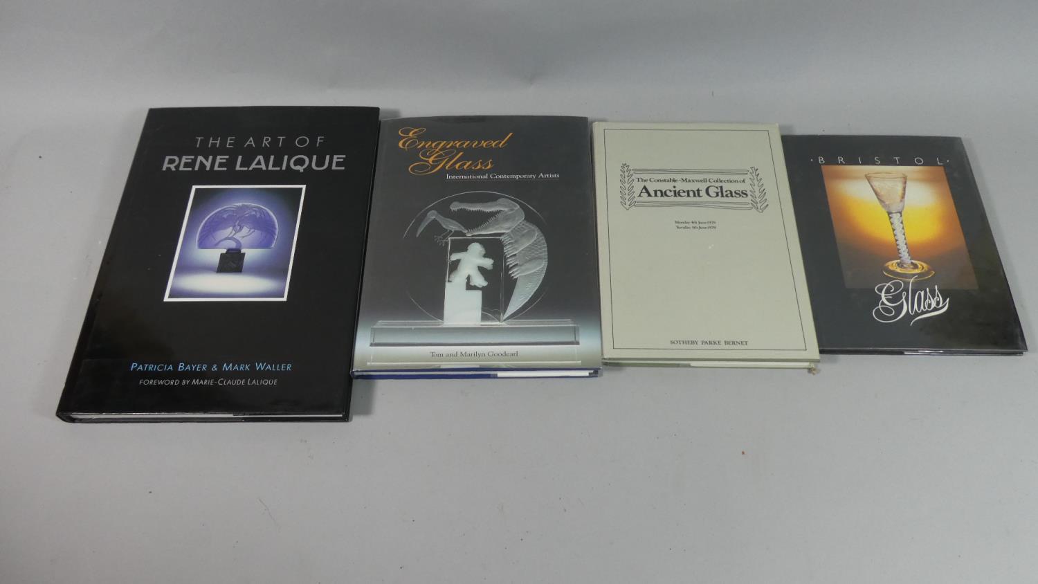 A Collection of Four Reference Books Relating to Glass to Include The Art of Rene Lalique by