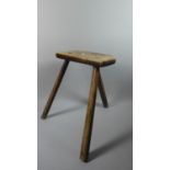 A 19th Century Elm Seated Three Legged Country Stool