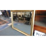 A Large Gilt Framed Rectangular Wall Mirror, 115cm x 90cm