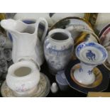 A Tray of Ceramics to Include Vases, Jugs, Decorated Plates etc