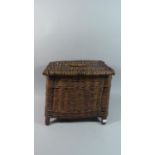 A Vintage Wicker Fishing Creel, 38cm Long