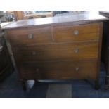 An Edwardian Inlaid Bedroom Chest of Two Short and Two Long Drawers, 99.5cms Wide