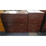 A Three Drawer Bedroom Chest and a Four Drawer Bedside Chest