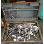 A Canteen Box Containing Stainless Steel Cutlery