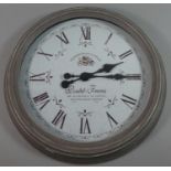 A Reproduction French Chateaux Wall Clock with Battery Movement, 46cms Diameter