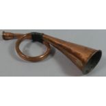 A Vintage French Copper Hunting Horn