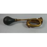 A Vintage Style Brass Car Horn, Working 42.5cms Long