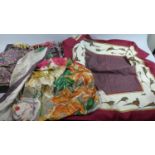 A Collection of Ladies Silk Scarves to Include Jaeger, Laura Bullgazie, Bill Blass Etc