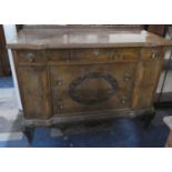 A Mid 20th Century Continental Walnut Commode Chest with Three Top Drawers and Two Large Base