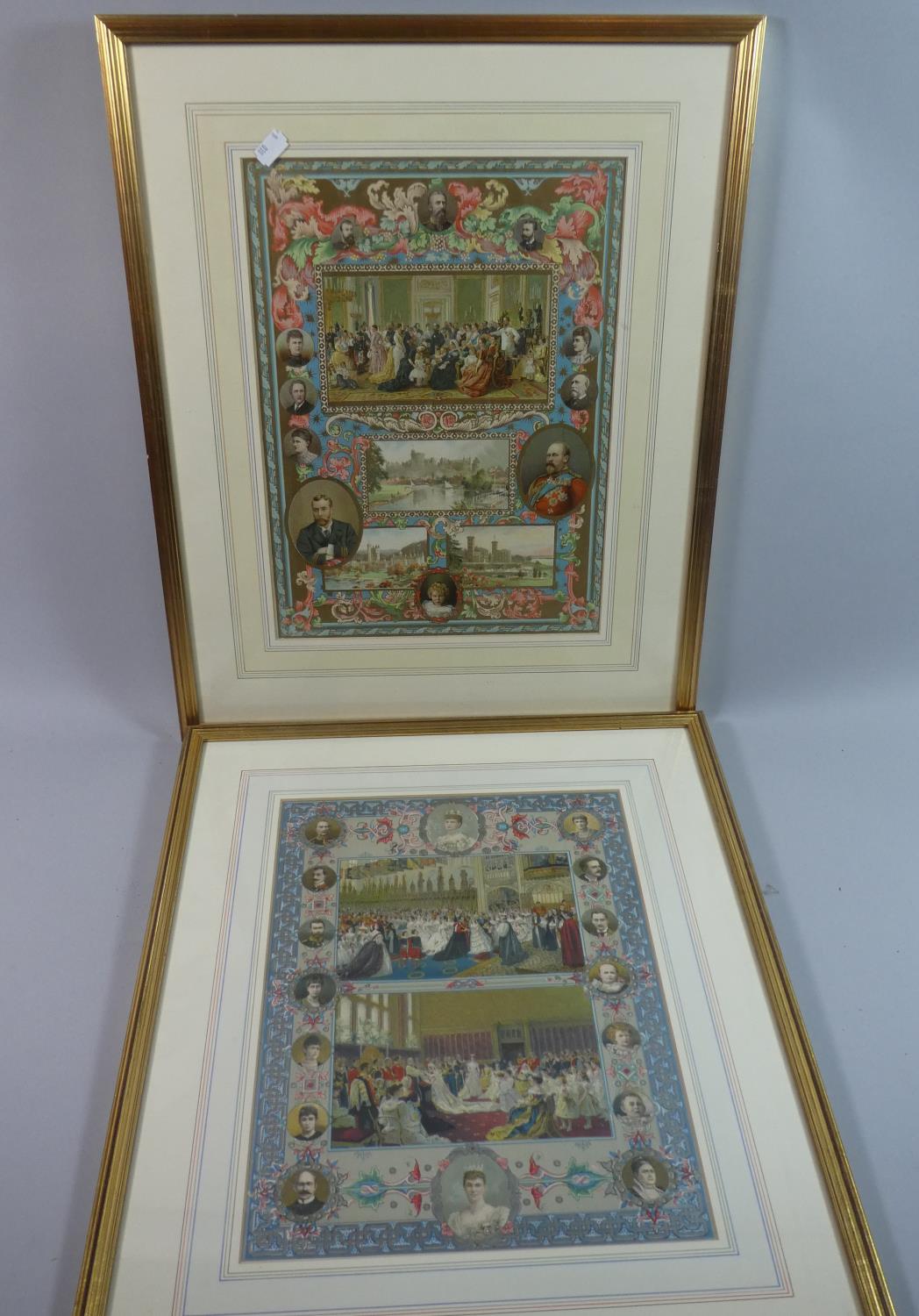 A Pair of Gilt Framed Victorian Prints Depicting The Royal Family