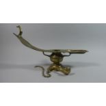 A Late 19th/Early 20th Century Egyptian Oil Lamp and Ladle