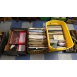 Two Boxes of 33rpm Records to Include Easy Listening and Classical Together with Various CD's, Sheet