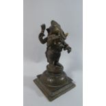 An Indian Bronze Hindu Figure of Ganesh, 18cms High