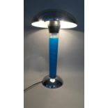 A Chrome and Plastic Table Lamp, 49cm high
