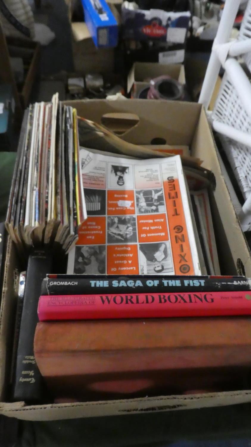 A Box of Books and Magazines and Printed Ephemera Relating to Boxing c.1980's