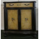 A Reproduction Serpentine Front Side Cabinet with Single Long Drawer Over Cupboard Base, The