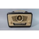 A Vintage Art Deco Style Bakelite Radio, 30cms Wide