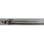 A George V 1897 Pattern Infantry Officers Sword with Pierced Nickle Plated Guard, Leather Dress Knot