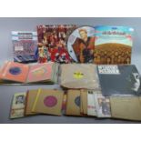 A Box Containing Various 45rpm Records to Include Frank Sinatra, June Christy, Elvis Presley,