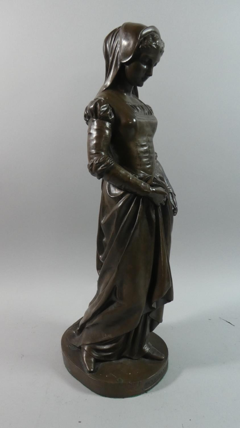 A Bronzed Parian Figure of "Marguerite" Stamped 'Copeland' Designed by Sarah Terry and Dated 1868,