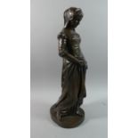 A Bronzed Parian Figure of "Marguerite" Stamped 'Copeland' Designed by Sarah Terry and Dated 1868,